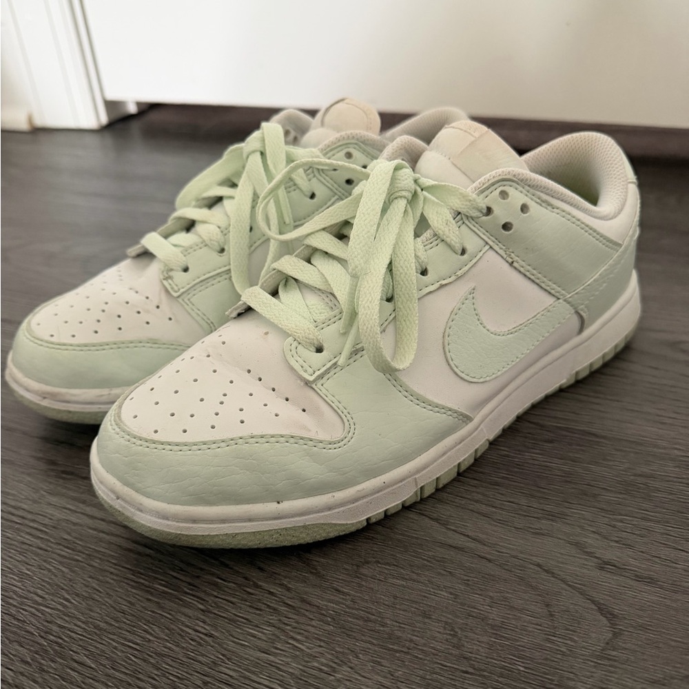 Nike Mint Green and White Sneakers
